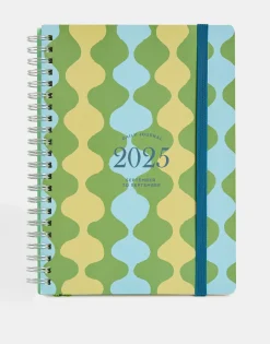 Natura Selection Agendas|Papelería^Agenda Escolar Ondas Semana Vista 2024-2025 147943-BLUE/GRE