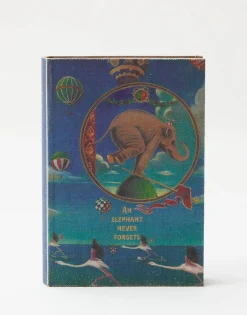 Natura Selection Decoración^Caja Libro Elefante 144158-BLUE