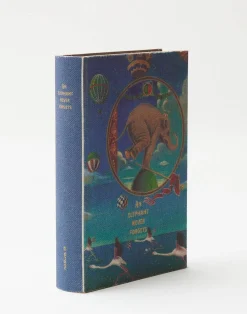 Natura Selection Decoración^Caja Libro Elefante 144158-BLUE