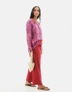 Natura Selection Camisas Y Blusas^Camisa Paisley 147769-FUCHSIA