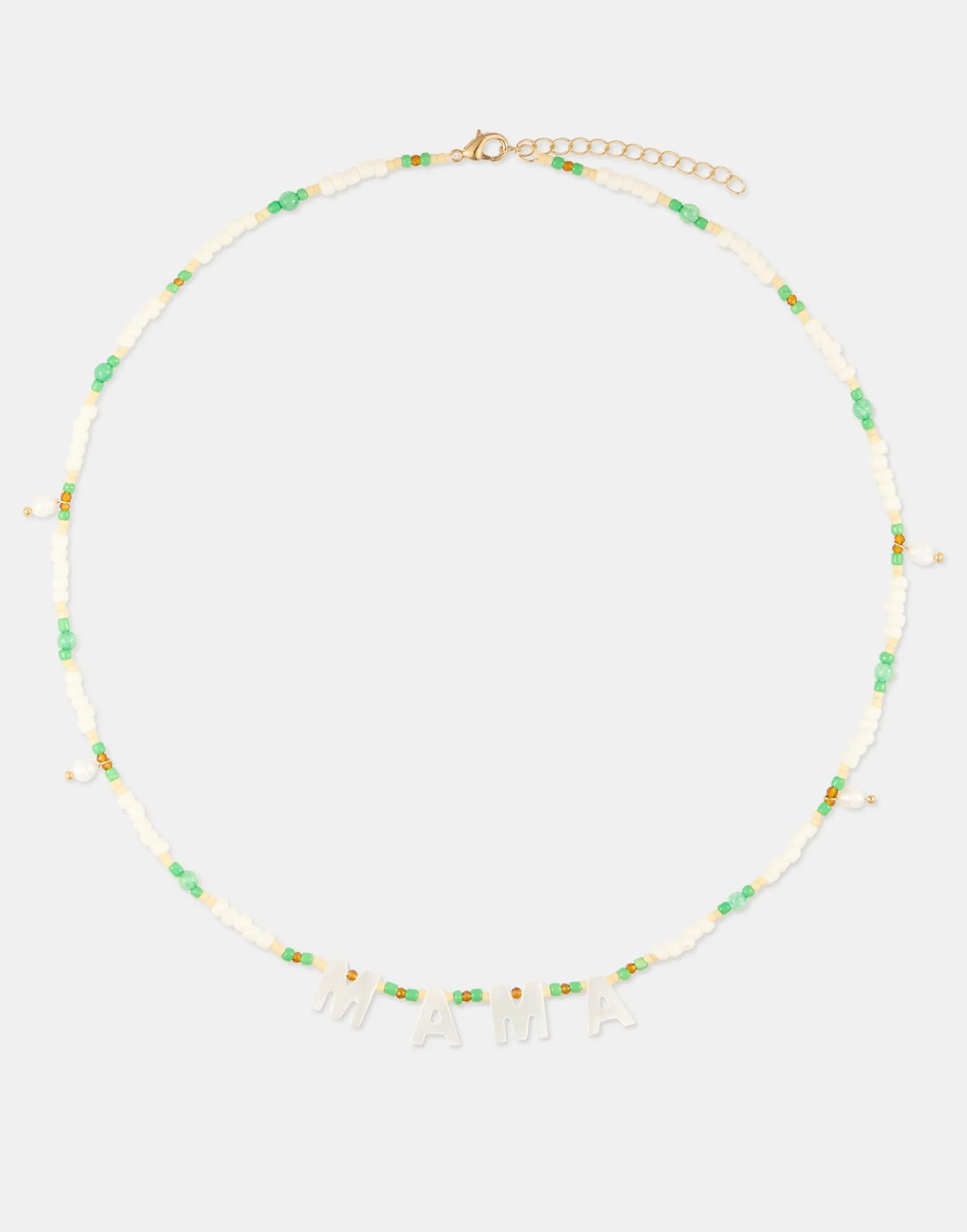 Natura Selection Bisutería^Collar Beads Mamá 150180-GREEN