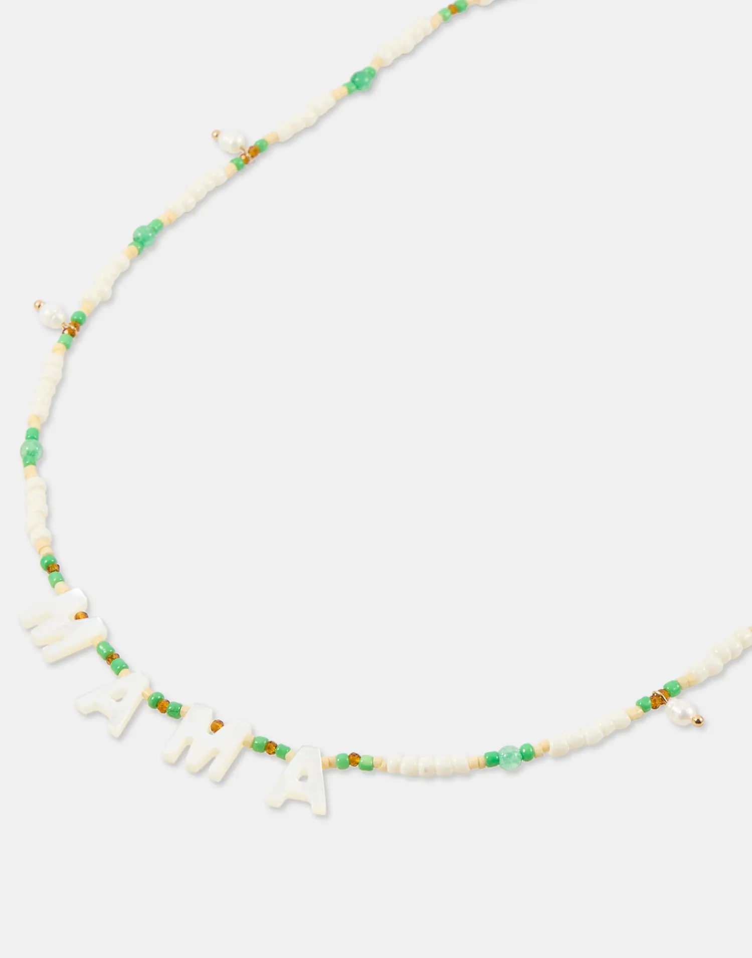 Natura Selection Bisutería^Collar Beads Mamá 150180-GREEN