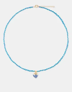 Natura Selection Bisutería^Collar Minicorazón Piedra 149976-BLUE