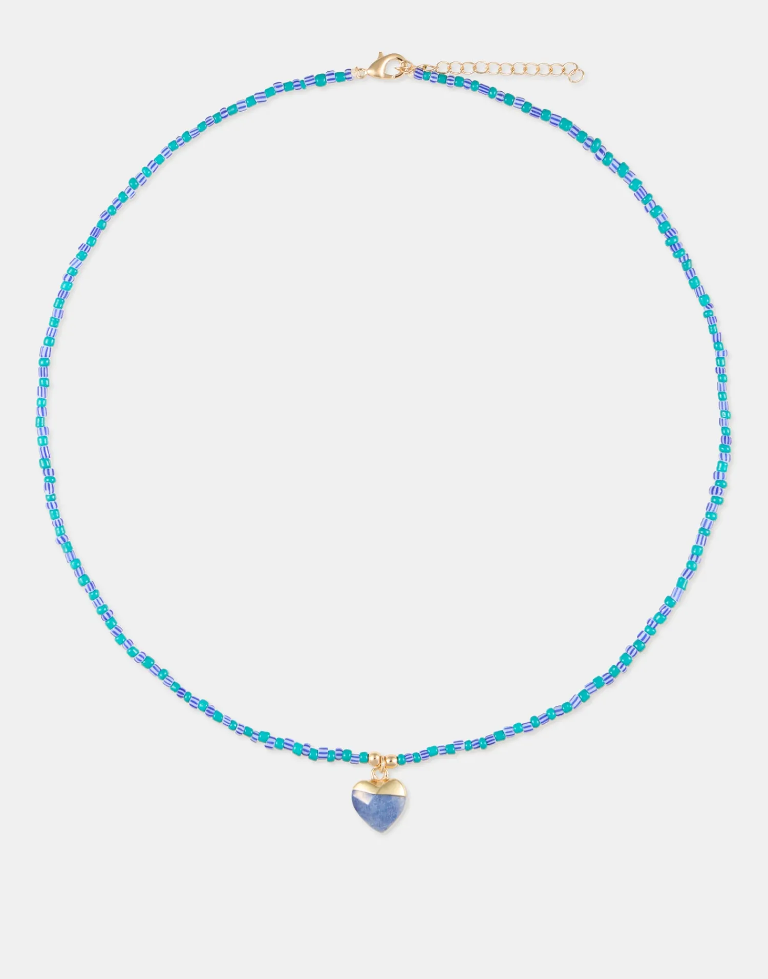 Natura Selection Bisutería^Collar Minicorazón Piedra 149976-BLUE