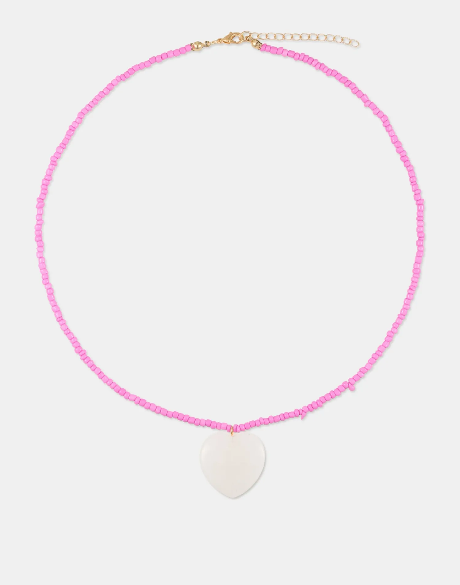 Natura Selection Bisutería^Collar Piedra Corazón 149975-PINK
