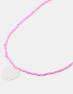 Natura Selection Bisutería^Collar Piedra Corazón 149975-PINK