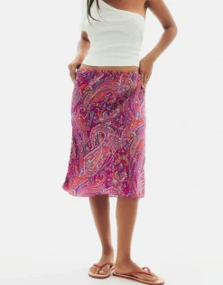 Natura Selection Faldas^Falda Paisley 147772-FUCHSIA