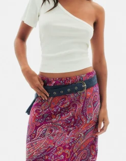 Natura Selection Faldas^Falda Paisley 147772-FUCHSIA