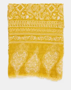Natura Selection Fulares Y Pañuelos^Fular Flor Paisley 147875-MOUSTARD