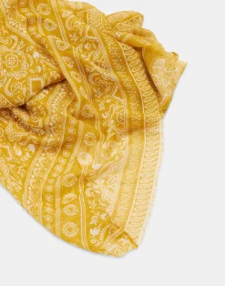 Natura Selection Fulares Y Pañuelos^Fular Flor Paisley 147875-MOUSTARD