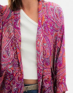 Natura Selection Kimonos^Kimono Paisley 147771-FUCHSIA