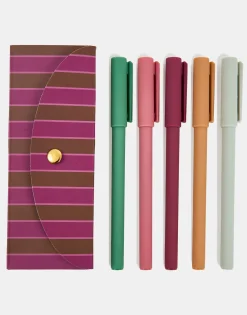 Natura Selection Papelería^Pack 5 Bolígrafos 147977-BRO/PINK