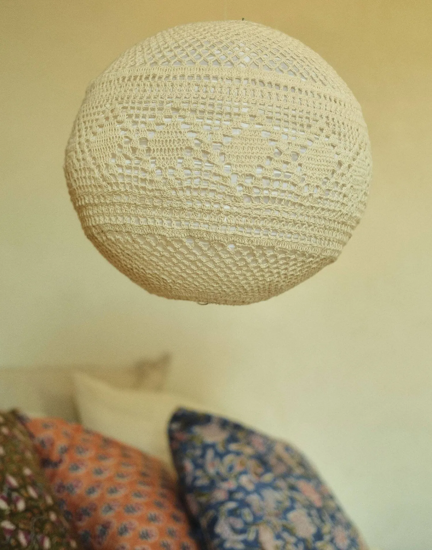 Natura Selection Iluminación|Decoración^Pantalla Lámpara Macramé 35,5 Cm 135480-BEIGE
