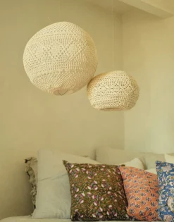 Natura Selection Iluminación|Decoración^Pantalla Lámpara Macramé 35,5 Cm 135480-BEIGE
