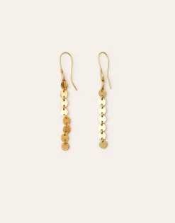 Natura Selection Bisutería^Pendientes Largos Círculos 145820-GOLD