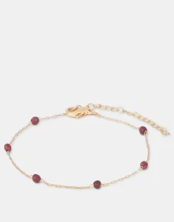 Natura Selection Bisutería^Pulsera Dorada Piedra Color