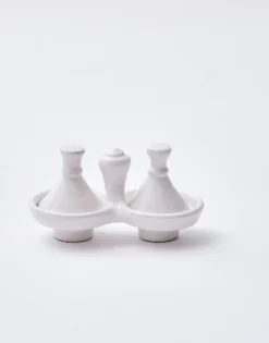 Natura Selection Cocina^Salero Y Pimentero Tajine 140150-WHITE