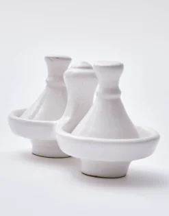Natura Selection Cocina^Salero Y Pimentero Tajine 140150-WHITE
