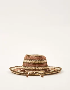 Natura Selection Sombreros Y Gorras^Sombrero Papel Círculos 145565-BROWN