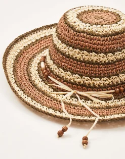 Natura Selection Sombreros Y Gorras^Sombrero Papel Círculos 145565-BROWN