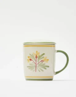 Natura Selection Cocina^Taza Cerámica Con Filtro Flores