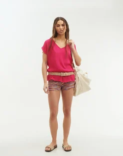 Natura Selection Camisetas Y Tops^Top Manga Corta Pico