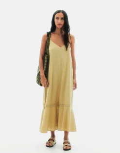 Natura Selection Vestidos^Vestido Jordania 147727-KHAKI