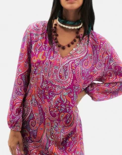 Natura Selection Vestidos^Vestido Paisley 147773-FUCHSIA